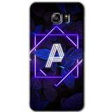 MRCİLETİSİM mrc199507 Dark Neon Yaprak A Harfi Kılıf HD Desen Baskılı Arka Kapak Samsung Galaxy Note 5 ile uyumlu