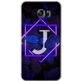 MRCİLETİSİM mrc199518 Dark Neon Yaprak J Harfi Kılıf HD Desen Baskılı Arka Kapak Samsung Galaxy Note 5 ile uyumlu