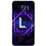 MRCİLETİSİM mrc199520 Dark Neon Yaprak L Harfi Kılıf HD Desen Baskılı Arka Kapak Samsung Galaxy Note 5 ile uyumlu