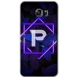 MRCİLETİSİM mrc199537 Dark Neon Yaprak P Harfi Kılıf HD Desen Baskılı Arka Kapak Samsung Galaxy Note 5 ile uyumlu