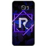 MRCİLETİSİM mrc199538 Dark Neon Yaprak R Harfi Kılıf HD Desen Baskılı Arka Kapak Samsung Galaxy Note 5 ile uyumlu