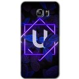 MRCİLETİSİM mrc199542 Dark Neon Yaprak U Harfi Kılıf HD Desen Baskılı Arka Kapak Samsung Galaxy Note 5 ile uyumlu