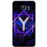MRCİLETİSİM mrc199545 Dark Neon Yaprak Y Harfi Kılıf HD Desen Baskılı Arka Kapak Samsung Galaxy Note 5 ile uyumlu