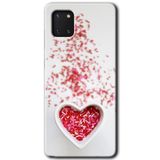 MRCİLETİSİM mrc200131 Kalpli Şekerleme Kılıf HD Desen Baskılı Arka Kapak + Temperli Cam Samsung Galaxy Note 10 Lite ile uyumlu