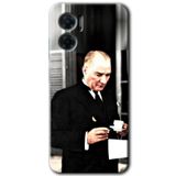 MRCİLETİSİM mrc201111 Atatürk Türk Kahvesi Kılıf HD Desen Baskılı Arka Kapak Xiaomi Redmi 10 5G ile uyumlu