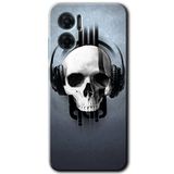 MRCİLETİSİM mrc201273 Müzik Kurukafa Kılıf HD Desen Baskılı Arka Kapak Xiaomi Redmi Note 11E ile uyumlu