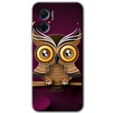 MRCİLETİSİM mrc201325 Owl Bird Branch Kılıf HD Desen Baskılı Arka Kapak Xiaomi Redmi Note 11E ile uyumlu