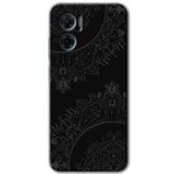 MRCİLETİSİM mrc201344 Siyah Mandala Kılıf HD Desen Baskılı Arka Kapak Xiaomi Redmi Note 11E ile uyumlu