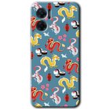 MRCİLETİSİM mrc201464 Funky Dragon Kılıf HD Desen Baskılı Arka Kapak Xiaomi Redmi Note 11E ile uyumlu