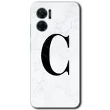 MRCİLETİSİM mrc201580 Beyaz Mermer Desenli C Harfi Kılıf HD Desen Baskılı Arka Kapak Xiaomi Redmi Note 11E ile uyumlu