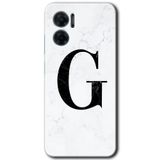 MRCİLETİSİM mrc201586 Beyaz Mermer Desenli G Harfi Kılıf HD Desen Baskılı Arka Kapak Xiaomi Redmi Note 11E ile uyumlu