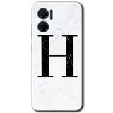 MRCİLETİSİM mrc201587 Beyaz Mermer Desenli H Harfi Kılıf HD Desen Baskılı Arka Kapak Xiaomi Redmi Note 11E ile uyumlu