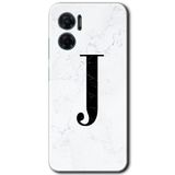 MRCİLETİSİM mrc201590 Beyaz Mermer Desenli J Harfi Kılıf HD Desen Baskılı Arka Kapak Xiaomi Redmi Note 11E ile uyumlu