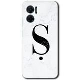 MRCİLETİSİM mrc201601 Beyaz Mermer Desenli Ş Harfi Kılıf HD Desen Baskılı Arka Kapak Xiaomi Redmi Note 11E ile uyumlu