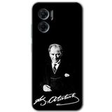 MRCİLETİSİM mrc201658 Atatürk İmza Kılıf HD Desen Baskılı Arka Kapak Xiaomi Redmi Note 11E ile uyumlu