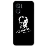 MRCİLETİSİM mrc201660 Atatürk Silüet İmza Kılıf HD Desen Baskılı Arka Kapak Xiaomi Redmi Note 11E ile uyumlu