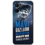 MRCİLETİSİM mrc201674 Bozkurt Atatürk Kılıf HD Desen Baskılı Arka Kapak Xiaomi Redmi Note 11E ile uyumlu