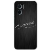 MRCİLETİSİM mrc201684 İmza Atatürk Kılıf HD Desen Baskılı Arka Kapak Xiaomi Redmi Note 11E ile uyumlu