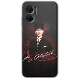 MRCİLETİSİM mrc201688 Kemal Atatürk Kılıf HD Desen Baskılı Arka Kapak Xiaomi Redmi Note 11E ile uyumlu