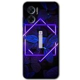 MRCİLETİSİM mrc201716 Dark Neon Yaprak İ Harfi Kılıf HD Desen Baskılı Arka Kapak Xiaomi Redmi Note 11E ile uyumlu