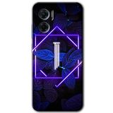 MRCİLETİSİM mrc201717 Dark Neon Yaprak I Harfi Kılıf HD Desen Baskılı Arka Kapak Xiaomi Redmi Note 11E ile uyumlu