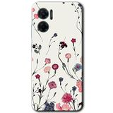 MRCİLETİSİM mrc201726 Mat Çiçek Kılıf HD Desen Baskılı Arka Kapak Xiaomi Redmi Note 11E ile uyumlu