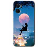 MRCİLETİSİM mrc201764 Yalnız Kadın Kılıf HD Desen Baskılı Arka Kapak Xiaomi Redmi Note 11E ile uyumlu