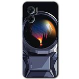 MRCİLETİSİM mrc201765 Astronot Kılıf HD Desen Baskılı Arka Kapak Xiaomi Redmi Note 11E ile uyumlu