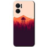 MRCİLETİSİM mrc201786 Gözlem Kulesi Kılıf HD Desen Baskılı Arka Kapak Xiaomi Redmi Note 11E ile uyumlu