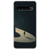 MRCİLETİSİM mrc201849 Space Planet Kılıf HD Desen Baskılı Arka Kapak + Temperli Cam Samsung Galaxy S10 Plus ile uyumlu