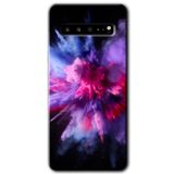 MRCİLETİSİM mrc202417 Color Splash Purple Kılıf HD Desen Baskılı Arka Kapak Samsung Galaxy S10 Plus ile uyumlu