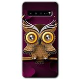 MRCİLETİSİM mrc202425 Owl Bird Branch Kılıf HD Desen Baskılı Arka Kapak Samsung Galaxy S10 Plus ile uyumlu
