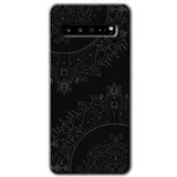 MRCİLETİSİM mrc202444 Siyah Mandala Kılıf HD Desen Baskılı Arka Kapak Samsung Galaxy S10 Plus ile uyumlu