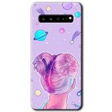 MRCİLETİSİM mrc202447 Uzaylı Kız Kılıf HD Desen Baskılı Arka Kapak Samsung Galaxy S10 Plus ile uyumlu