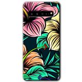 MRCİLETİSİM mrc202466 Çizim Çiçekler Kılıf HD Desen Baskılı Arka Kapak Samsung Galaxy S10 Plus ile uyumlu