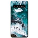 MRCİLETİSİM mrc202477 Deniz Kıyısı Kılıf HD Desen Baskılı Arka Kapak Samsung Galaxy S10 Plus ile uyumlu