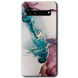 MRCİLETİSİM mrc202490 Liquid Mermer Kılıf HD Desen Baskılı Arka Kapak Samsung Galaxy S10 Plus ile uyumlu