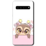 MRCİLETİSİM mrc202498 Sevimli Baykuş Kılıf HD Desen Baskılı Arka Kapak Samsung Galaxy S10 Plus ile uyumlu