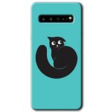 MRCİLETİSİM mrc202536 Cat Vector Kılıf HD Desen Baskılı Arka Kapak Samsung Galaxy S10 Plus ile uyumlu