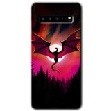 MRCİLETİSİM mrc202547 Dragon Night Kılıf HD Desen Baskılı Arka Kapak Samsung Galaxy S10 Plus ile uyumlu