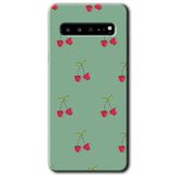 MRCİLETİSİM mrc202560 Kiraz Berry Kılıf HD Desen Baskılı Arka Kapak Samsung Galaxy S10 Plus ile uyumlu