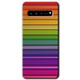MRCİLETİSİM mrc202568 Colorful Lines Kılıf HD Desen Baskılı Arka Kapak Samsung Galaxy S10 Plus ile uyumlu