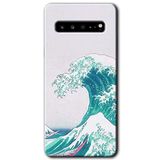 MRCİLETİSİM mrc202584 Dalga Kılıf HD Desen Baskılı Arka Kapak Samsung Galaxy S10 Plus ile uyumlu