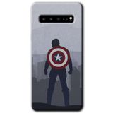 MRCİLETİSİM mrc202598 Captain Avenger Kılıf HD Desen Baskılı Arka Kapak Samsung Galaxy S10 Plus ile uyumlu