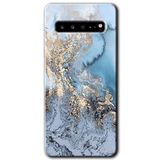 MRCİLETİSİM mrc202609 Eski Mermer Kılıf HD Desen Baskılı Arka Kapak Samsung Galaxy S10 Plus ile uyumlu