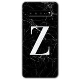 MRCİLETİSİM mrc202750 Siyah Mermer Desenli Z Harfi Kılıf HD Desen Baskılı Arka Kapak Samsung Galaxy S10 Plus ile uyumlu