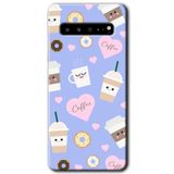 MRCİLETİSİM mrc202776 Coffee Cake Kılıf HD Desen Baskılı Arka Kapak Samsung Galaxy S10 Plus ile uyumlu
