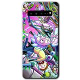 MRCİLETİSİM mrc202782 Graffiti Çizgi Film Kılıf HD Desen Baskılı Arka Kapak Samsung Galaxy S10 Plus ile uyumlu