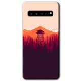 MRCİLETİSİM mrc202886 Gözlem Kulesi Kılıf HD Desen Baskılı Arka Kapak Samsung Galaxy S10 Plus ile uyumlu
