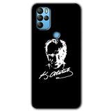 MRCİLETİSİM (mrc20385) Atatürk Silüet İmza Kılıf HD Desen Baskılı Arka Kapak Omix X500 ile uyumlu
